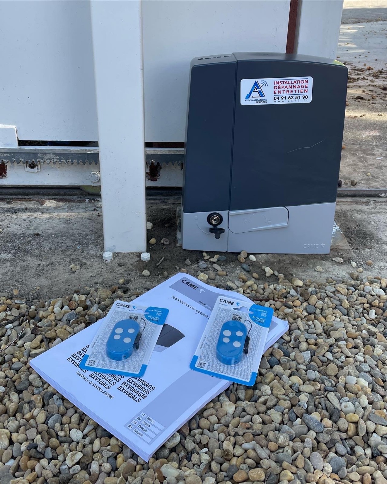 moteur came bxv spécial portail coulissant 600kg pour particulier installé par automatisations services à cabriès plan de campagne sur aix