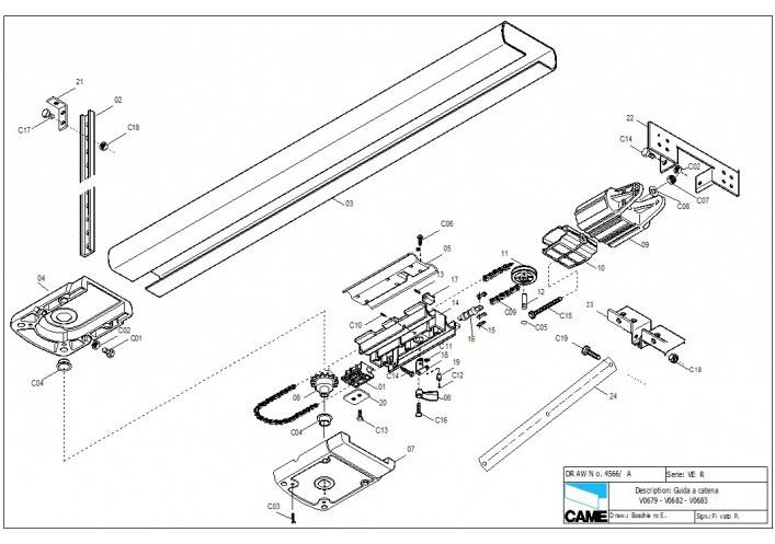 piéces détachées moteur Ver came porte de garage chez automatisations services