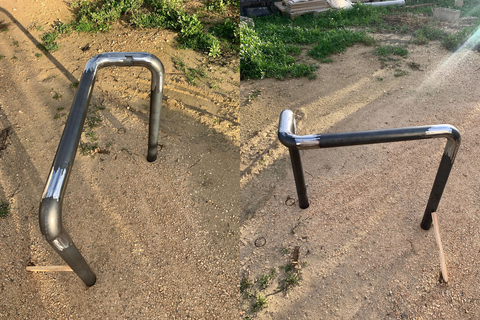 Arceau de protection anti choc parking portail motorisation pour véhicules par Automatisations Services