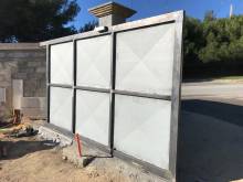 fabrication d'un portail coulissant en pointe de diamant brut à rognac 13340